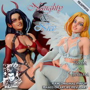 Naughty and Nice - Double Pin-Up Kit - STL only - Only-Games