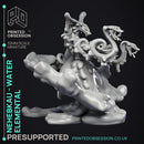 Nehebkau - Water Elemental - Godly Avatars -  PRESUPPORTED - Illustrated and Stats - 32mm scale