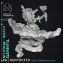 Nehebkau - Water Elemental - Godly Avatars -  PRESUPPORTED - Illustrated and Stats - 32mm scale