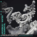 Nehebkau - Water Elemental - Godly Avatars -  PRESUPPORTED - Illustrated and Stats - 32mm scale