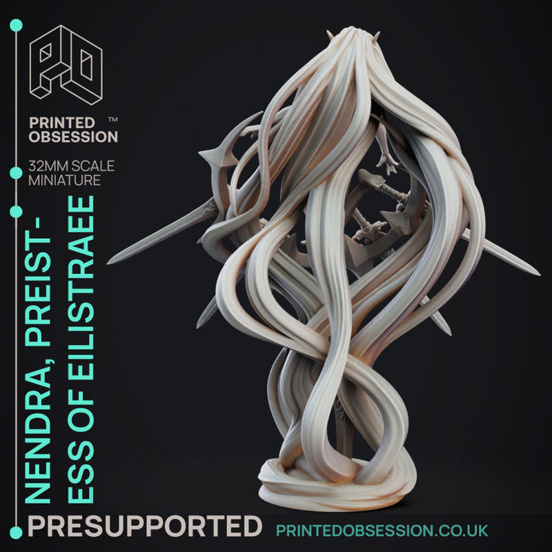 Nendra - Preistess of Eilistraee - PRESUPPORTED - Deity Fight Club - 32mm scale