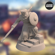 Night’s Cult Follower with Spear and Shield - Pose 3 - Only-Games