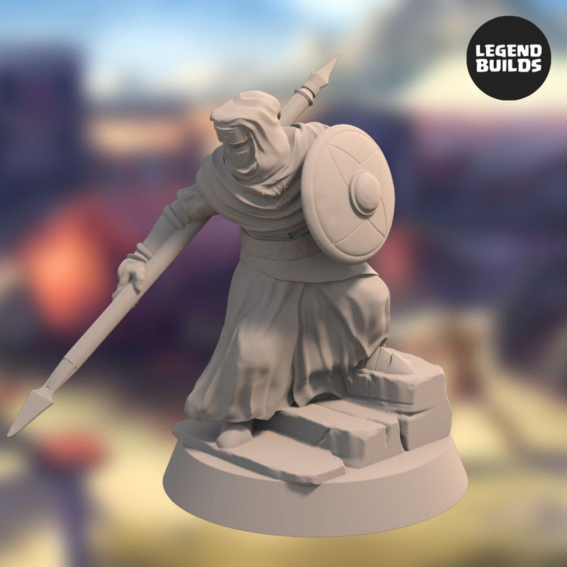 Night’s Cult Follower with Spear and Shield - Pose 3 - Only-Games