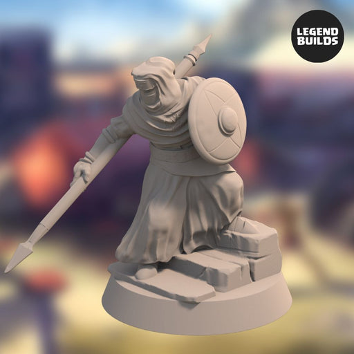 Night’s Cult Follower with Spear and Shield - Pose 3 - Only-Games