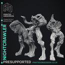 Night Crawler - 3 Models - Cryptids of the Darkwoods -  PRESUPPORTED - Illustrated and Stats - 32mm scale