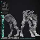 Night Crawler - 3 Models - Cryptids of the Darkwoods -  PRESUPPORTED - Illustrated and Stats - 32mm scale