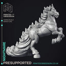 Nightmare - Large Demon Horse - PRESUPPORTED - Hell Hath No Fury - 32mm Scale