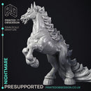 Nightmare - Large Demon Horse - PRESUPPORTED - Hell Hath No Fury - 32mm Scale