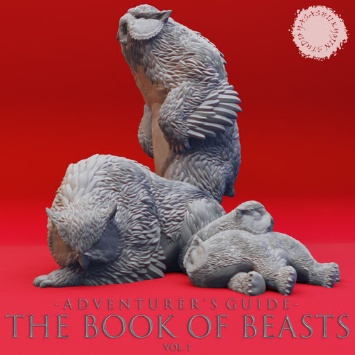 Owlbear Pack - Book of Beasts - Tabletop Miniatures (Pre-Supported) - Only-Games