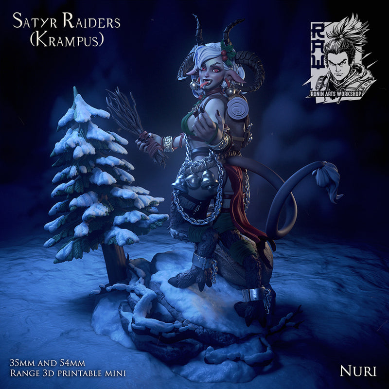 Nuri The Satyr - Female Krampus - STL only - Only-Games