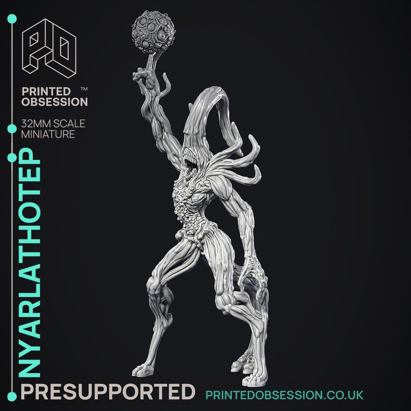 Nyarlathotep - Boss Monster -  PRESUPPORTED - Illustrated and Stats - 32mm scale