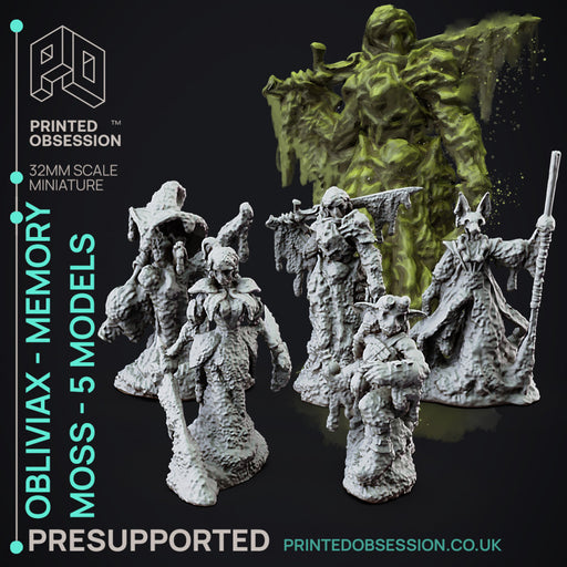 Obliviax Moss x5 - Forest Creature - PRESUPPORTED - 32mm scale - Only-Games