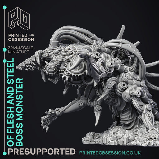 Of Flesh and Steel - Boss Monster - 150 mm - PRESUPPORTED - 32mm Scale - Only-Games