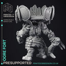 Ogre Fort - Armoured Mount - PRESUPPORTED - 32mm scale