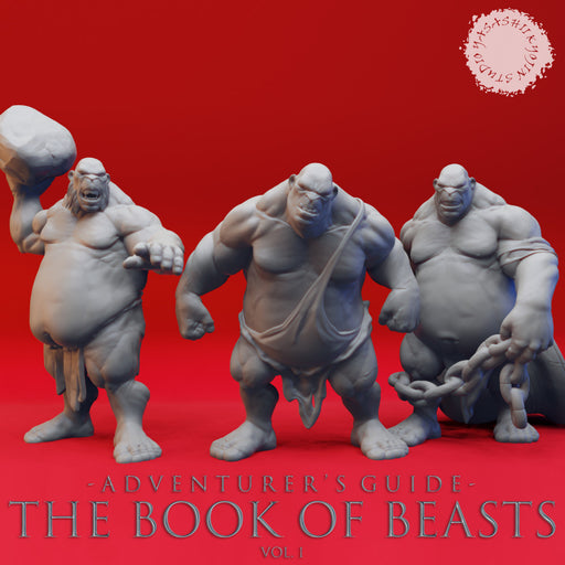 Ogre Warband - Book of Beasts - Tabletop Miniatures (Pre-Supported) - Only-Games