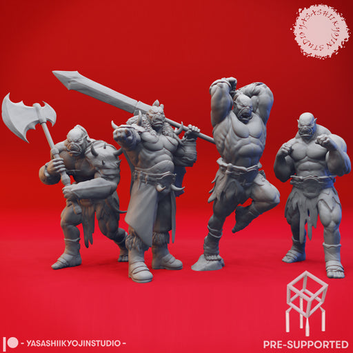 Clan of Orcs - Tabletop Miniatures (Pre-Supported) - Only-Games