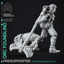Orc Foundling - Female orc Foundling - PRESUPPORTED - 32mm scale