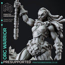 Orc Warrior - Female Orc Foundling - PRESUPPORTED - 32mm Scale