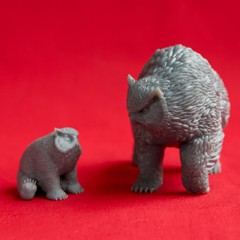 Owlbear + Cub - Tabletop Miniature (Pre-Supported)
