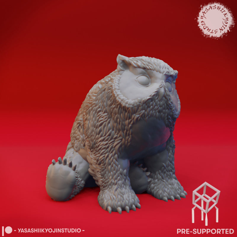 Owlbear Cub - Tabletop Miniature (Pre-Supported)