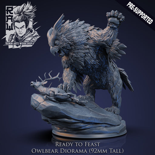 Ready To Feast - Owlbear Diorama - STL only - Only-Games