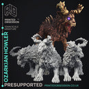 Ozarkian Howlers - 3 Models - Cryptids of the Darkwoods - PRESUPPORTED - Illustrated and Stats - 32mm scale