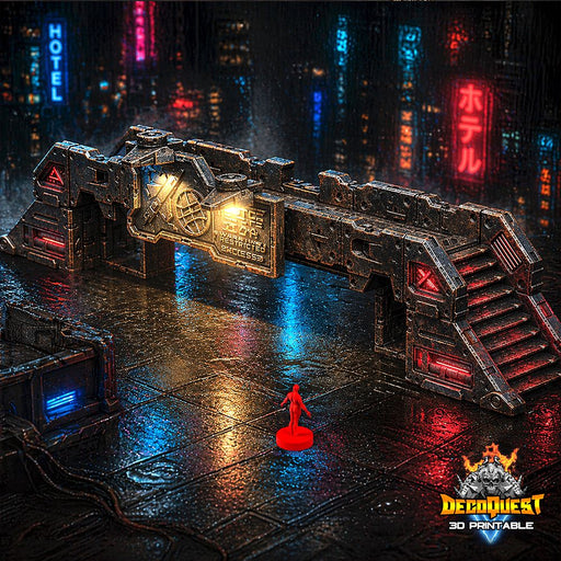 Sci-fi / Cyberpunk cross road platform - Only-Games