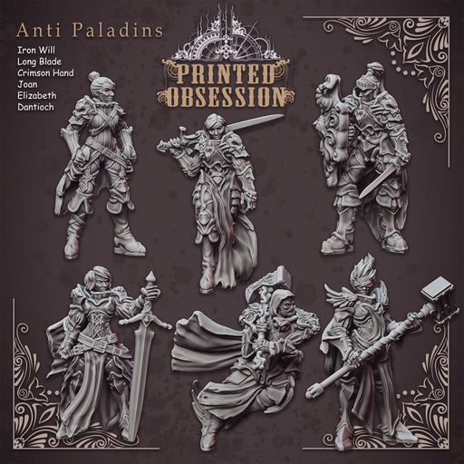 Paladin Mega Pack - 6 paladins - 32 mm scale - D&D - Only-Games