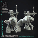 Panther & Scout - Elf and Familar - 4 Models - PRESUPPORTED - 32mm Scale