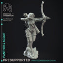 Panther & Scout - Elf and Familar - 4 Models - PRESUPPORTED - 32mm Scale