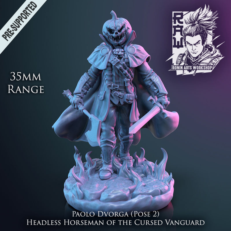 Paolo Dvorga - Headless Horseman (Pose 2) - STL only - Only-Games
