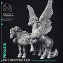 Pegusis - 2 Celestial Creatures - PRESUPPORTED - Heaven Hath No fury - 32 mm scale