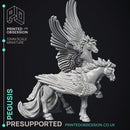Pegusis - 2 Celestial Creatures - PRESUPPORTED - Heaven Hath No fury - 32 mm scale