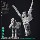 Pegusis - 2 Celestial Creatures - PRESUPPORTED - Heaven Hath No fury - 32 mm scale
