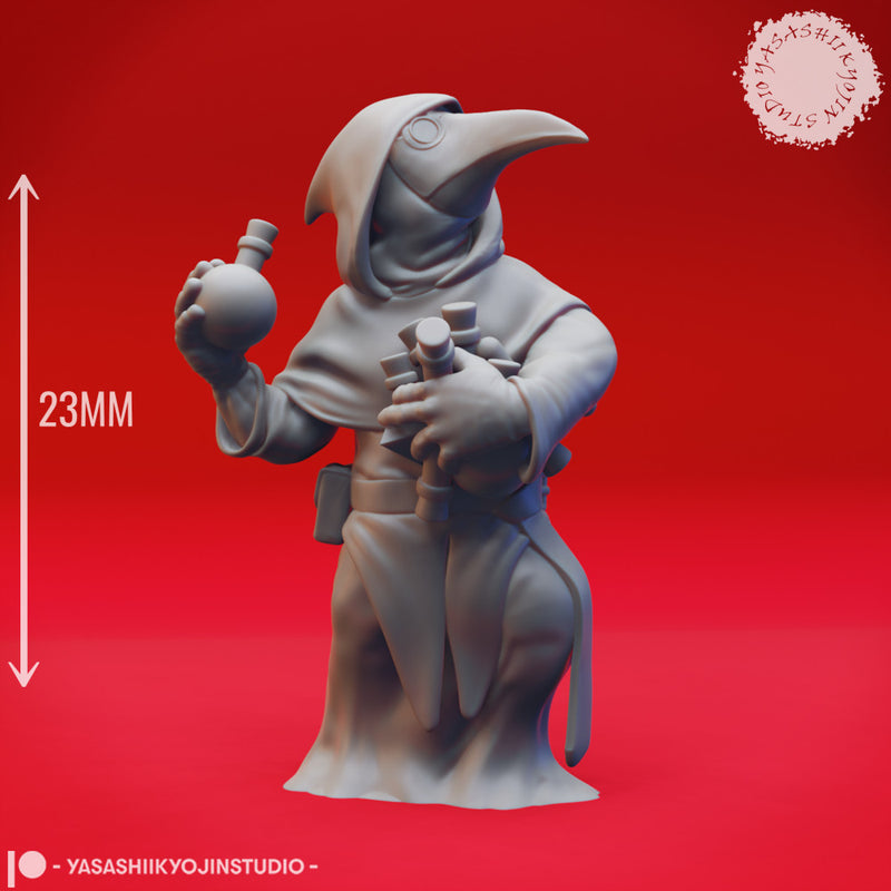 Smol Plague Doctor - Tabletop Miniature (Pre-Supported)