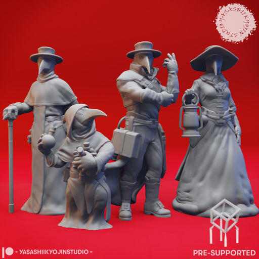 Plague Doctors - Tabletop Miniatures (Pre-Supported) - Only-Games