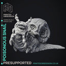Poisonous Snail - 3 Models - Elemental Creature - PRE SUPPORT - D&D - 32mm scale