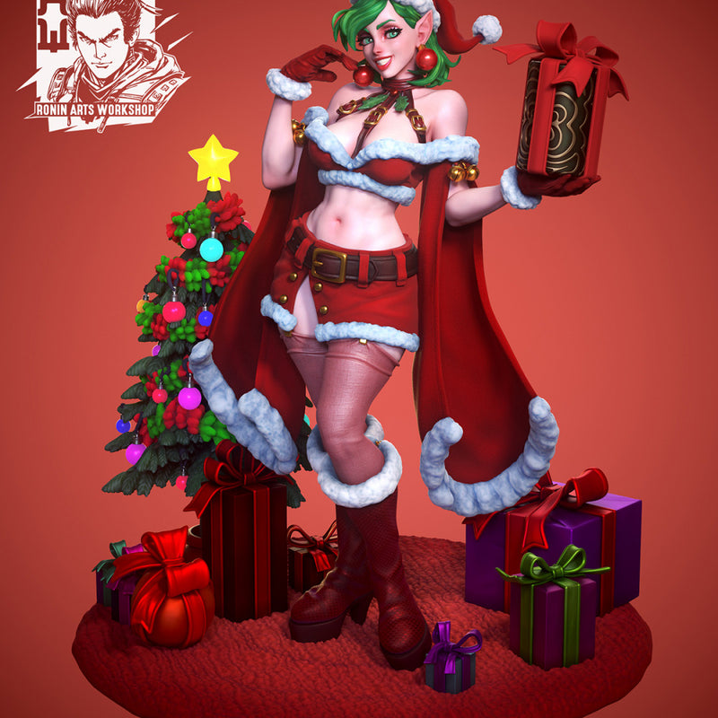Polina (Xmas Elf) Pin Up, 75mm, (NSFW Version) - STL only - Only-Games