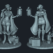 Polina (Xmas Elf) Pin Up, 75mm, Pre-Supported - STL only - Only-Games