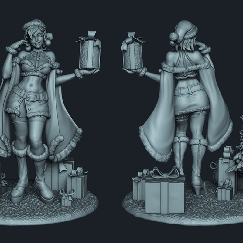 Polina (Xmas Elf) Pin Up, 75mm, Pre-Supported - STL only - Only-Games