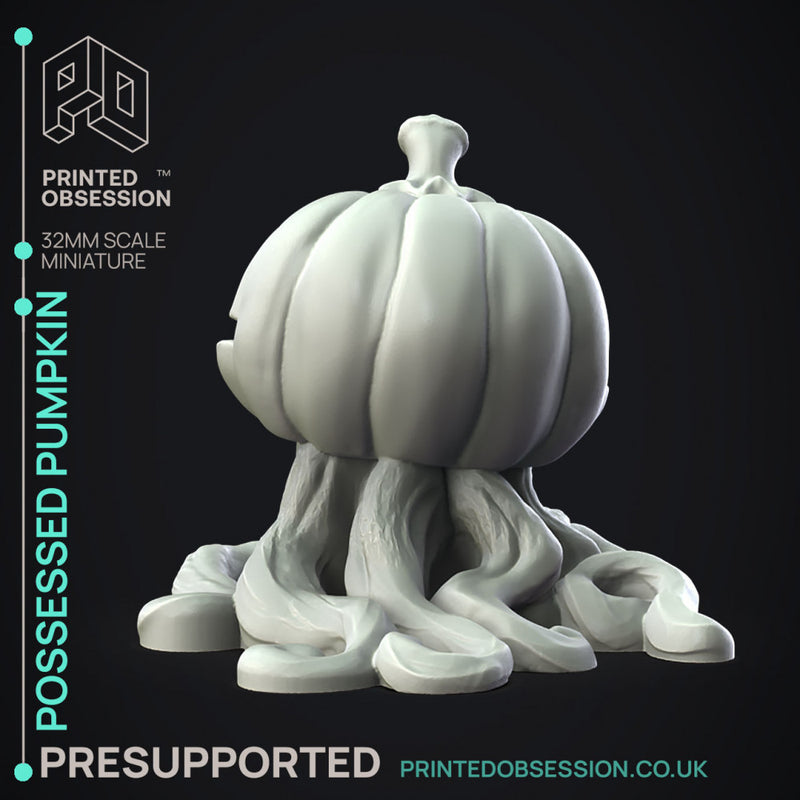 Possessed Pumpkin - Medium Monster - PRESUPPORTED - 32mm scale