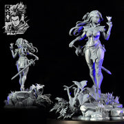 Heilog Pin Up (NSFW) - 75mm plus 120mm (Presuported) - STL only - Only-Games