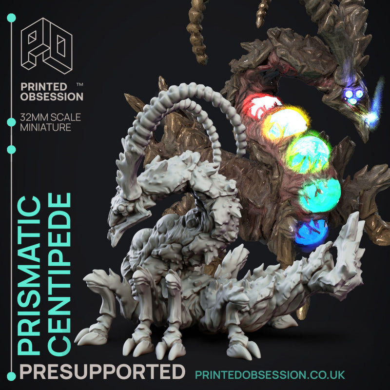 Prismatic Centipede - Elemental Familar - PRESUPPORTED - 32mm Scale