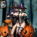 Prywinko and Kittew - Halloween Witches Pin-Up (NSFW) - STL only - Only-Games
