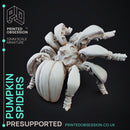 Pumpkin Spiders - Ambush Hord - PRESUPPORTED - Halloween - 32mm scale