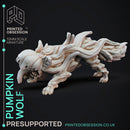 Pumpkin Wolf - large creature - PRESUPPORTED - 32mm scale