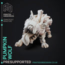 Pumpkin Wolf - large creature - PRESUPPORTED - 32mm scale