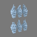 Pumpkin Lords SK V10K Knight Flaming  Skull Heads X 10 - Only-Games