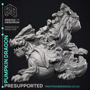 Pumpkin Dragon - Large Halloween Monster -  PRESUPPORTED - Illustrated and Stats - 32mm scale