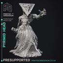 Pyrimid head - Quiet Mountains - 2 Models -  PRESUPPORTED - Illustrated and Stats - 32mm scale